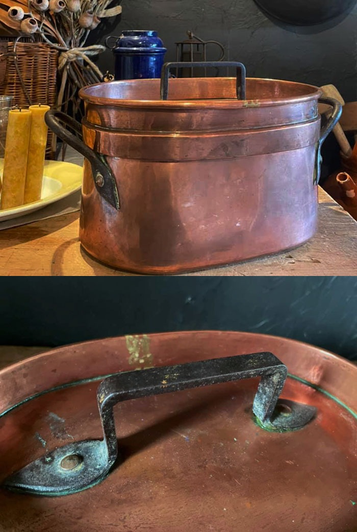 銅製手作り大鍋、オランダ製アンティーク